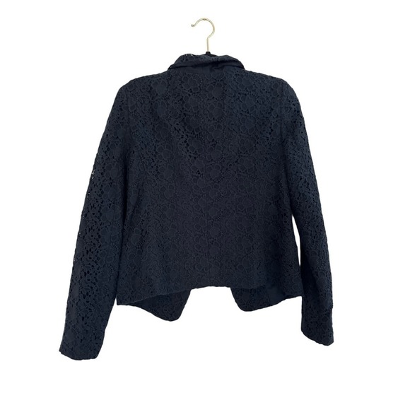 NWT Ann Taylor Loft Crochet Navy Blue blazer Size 6 - Picture 4 of 5